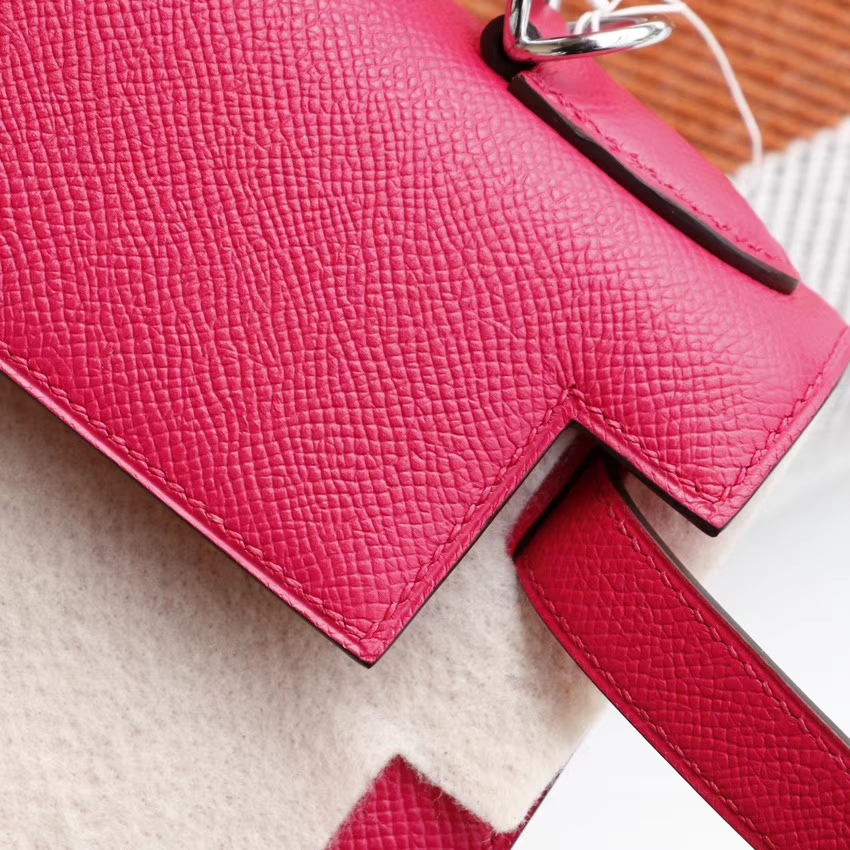 HERMES i6极致粉 最新色 很鲜艳 Kelly28cm Epsom 凯莉包 老师傅纯手工制作
