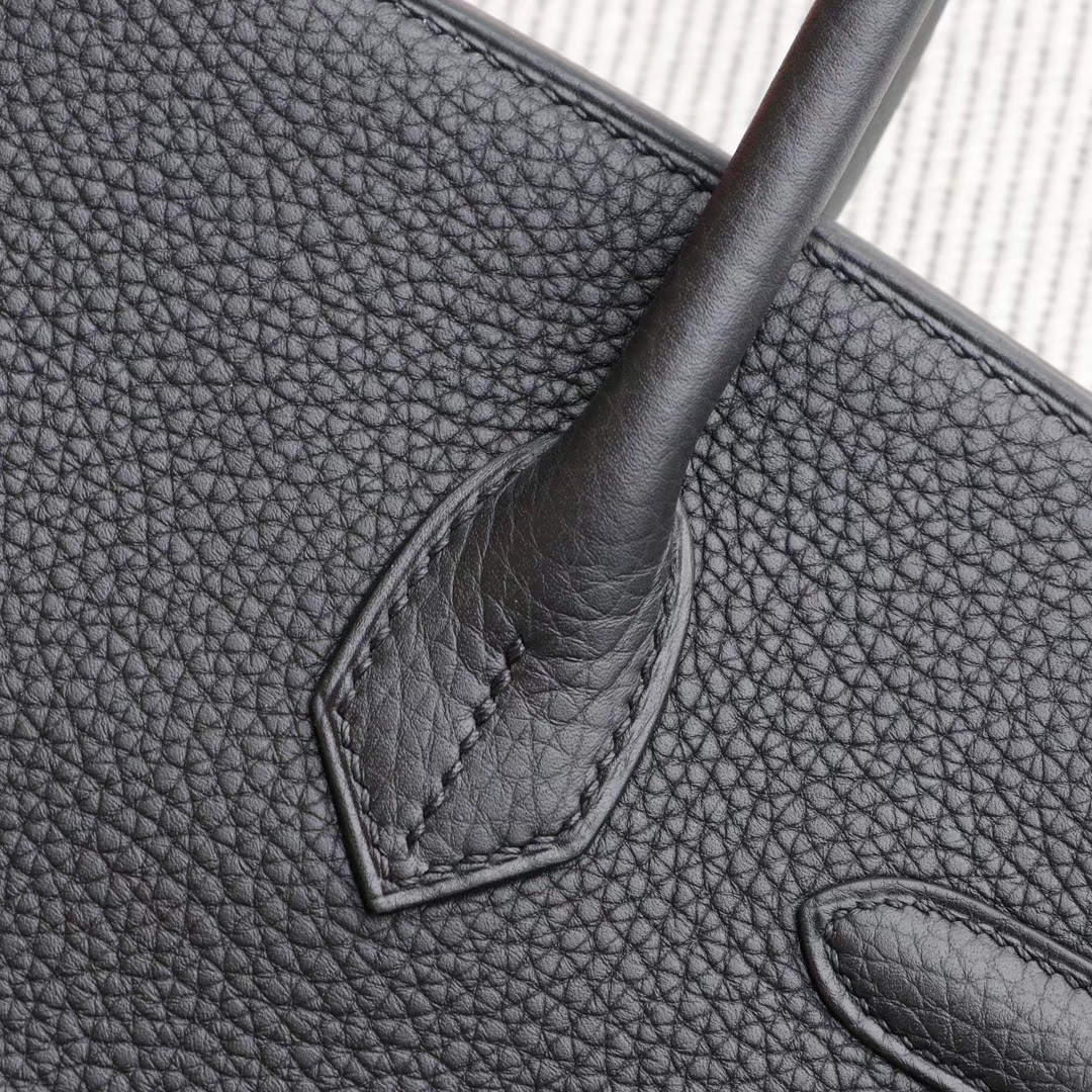 HERMES 现货、CC89 经典黑 Birkin30CM Togo皮 银扣