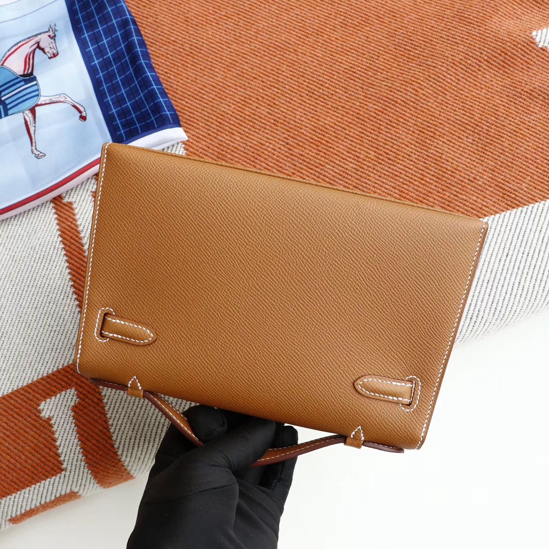 HERMES Garden Party 30CM 花园包 Ck37金棕拼橙帆布