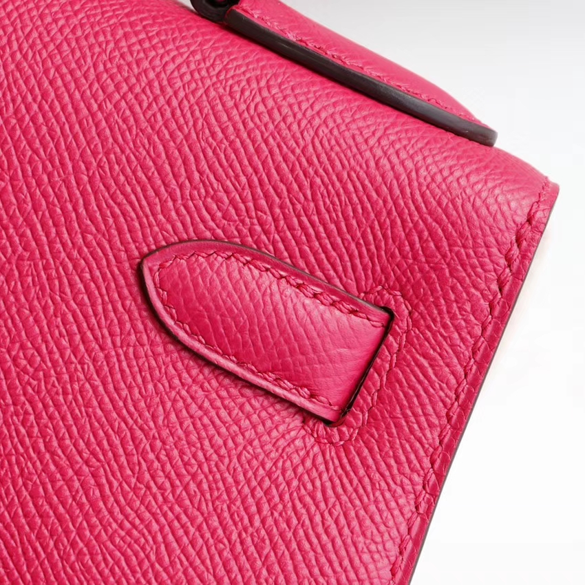HERMES i6极致粉 最新色 很鲜艳 Kelly28cm Epsom 凯莉包 老师傅纯手工制作