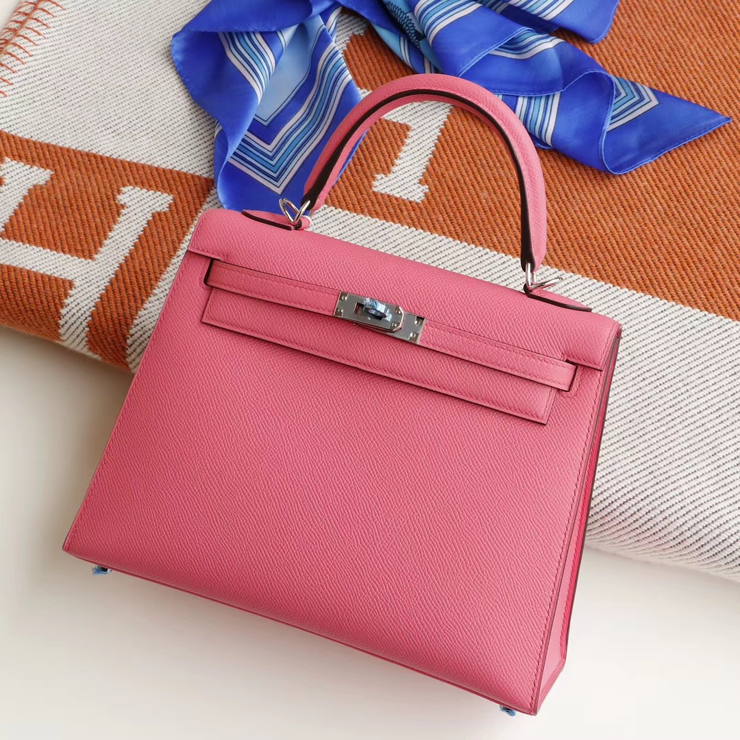 HERMES 8W新唇膏粉 Kelly25cm Epsom 凯莉包 老师傅纯手工制作