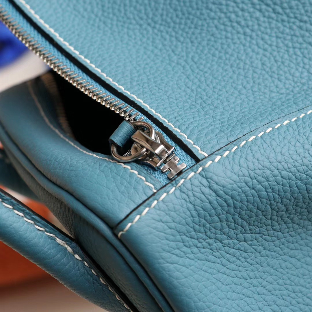 HERMES CK57 牛仔蓝 好看百搭又显白 Lindy30CM togo皮 H家老师傅纯手缝蜡线 琳迪包