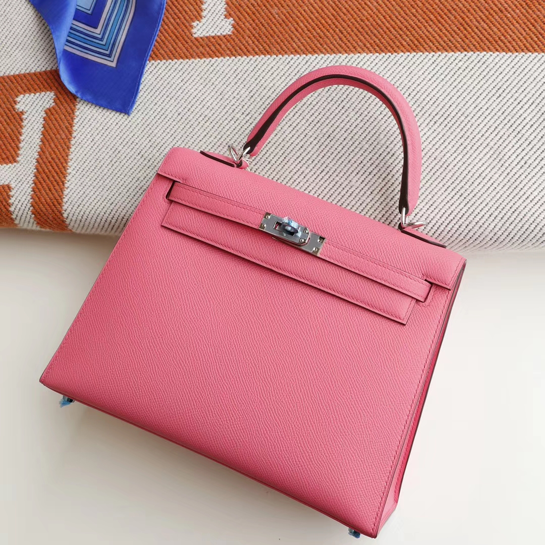 HERMES 8W新唇膏粉 Kelly25cm Epsom 凯莉包 老师傅纯手工制作