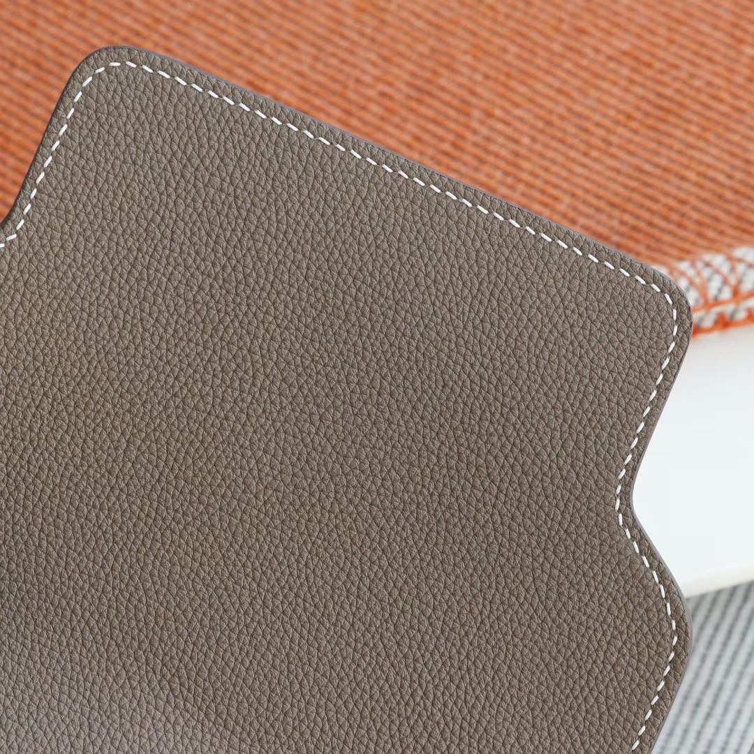 HERMES 爱马仕 CK18大象灰 银扣 Roulis19CM 猪鼻子包 原厂Togo皮 顶级纯手缝工艺缝制