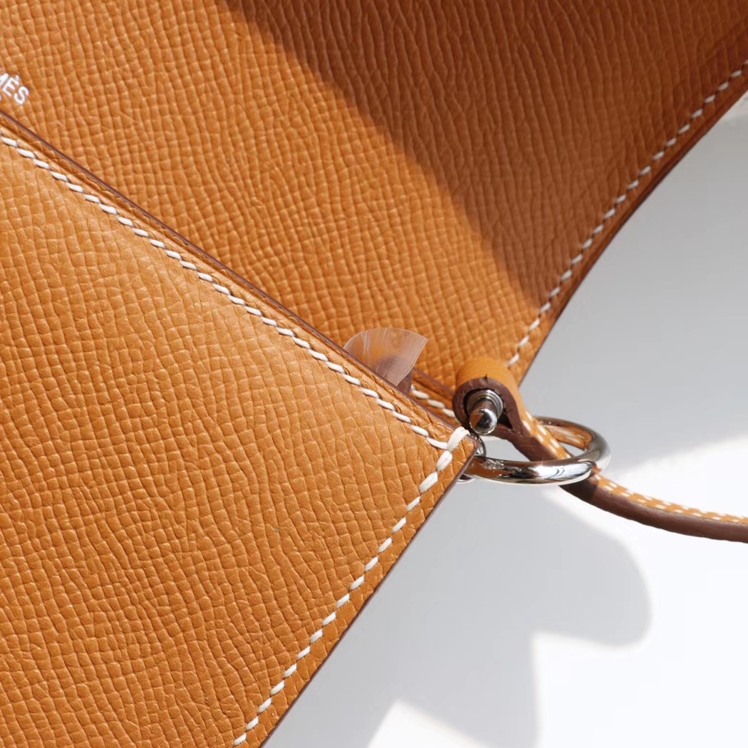 HERMES Ck18金棕 Roulis19CM 猪鼻子包 原厂Epsom皮 顶级纯手缝工艺缝制