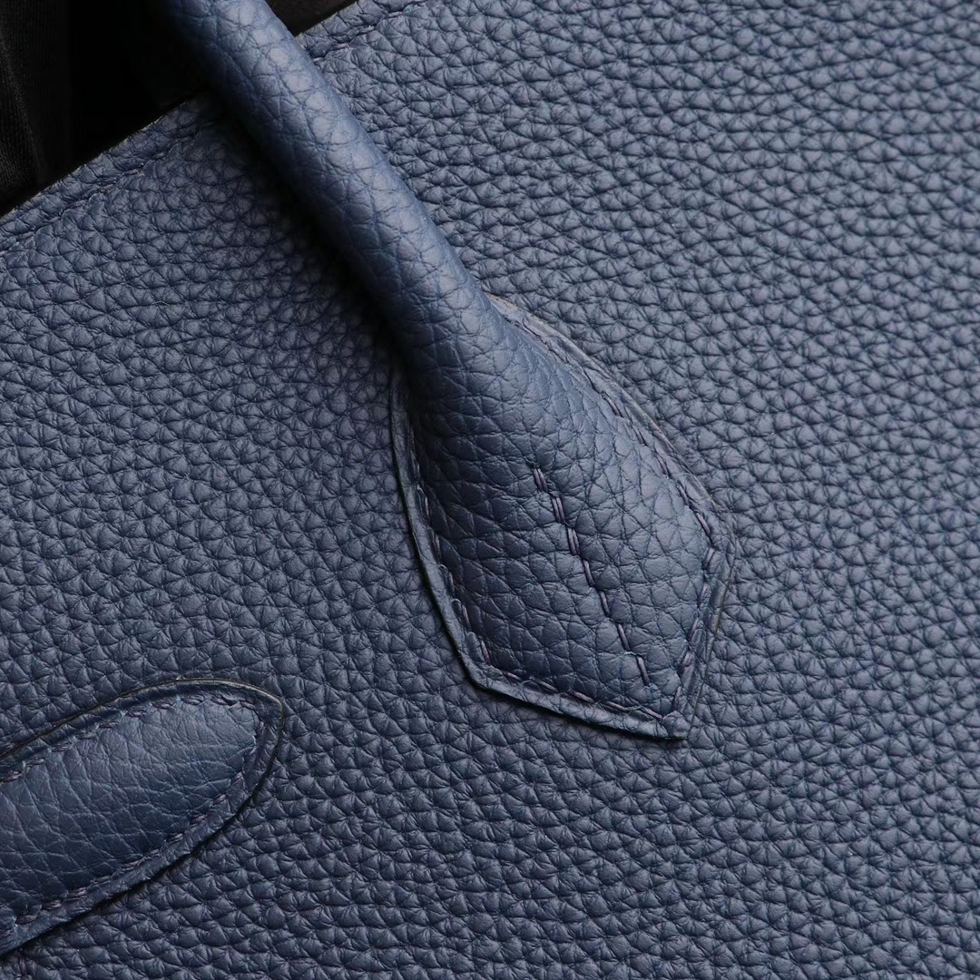 HERMES 沉重冷静大方 2Z午夜蓝 铂金包 birkin30cm 法国togo小牛皮 金扣