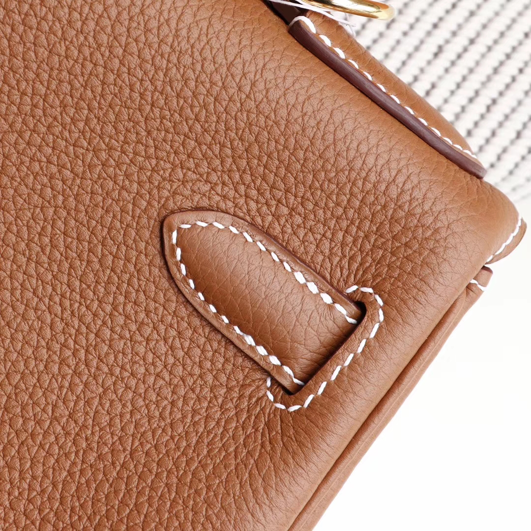 HERMES 超人气百搭款 CK37金棕 凯利包Kelly28CM 原厂Togo皮 金扣 外缝
