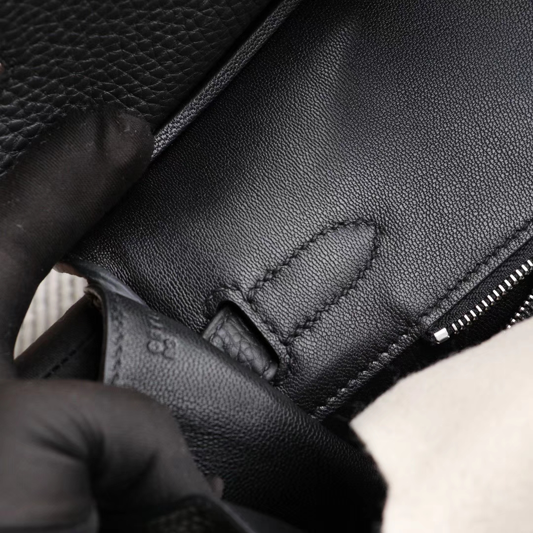 HERMES 现货、CC89 经典黑 Birkin30CM Togo皮 银扣