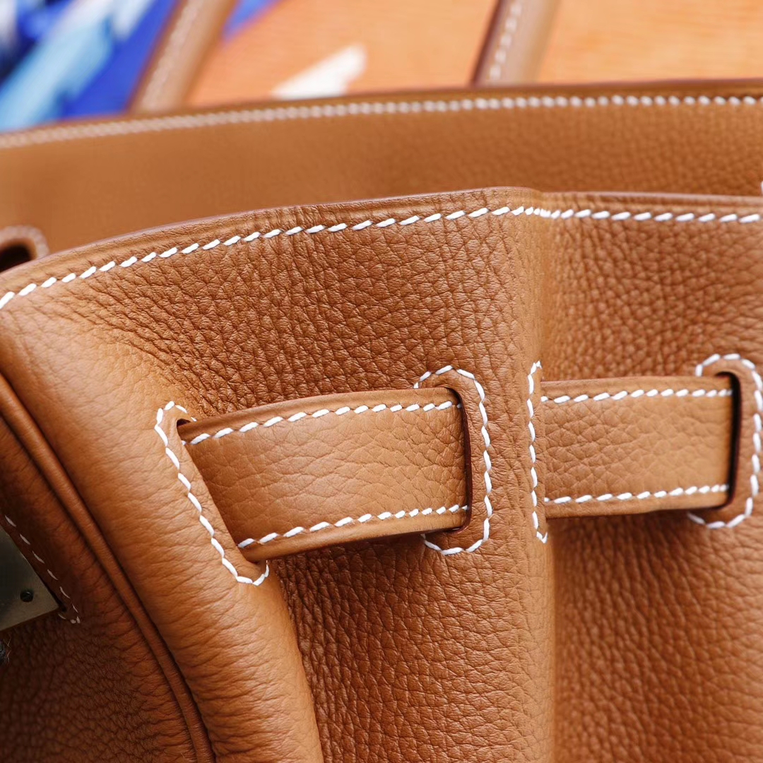 HERMES 现货、CK37金棕 Birkin30CM Togo皮 金扣