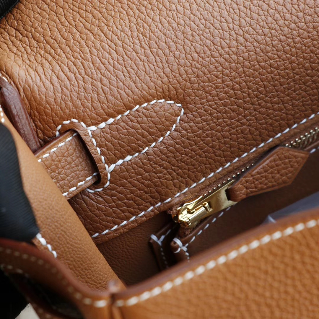 Hermes CK37金棕 内缝 金扣 Kelly28CM 原厂Togo皮 凯丽凯莉包 纯手缝蜡线缝制