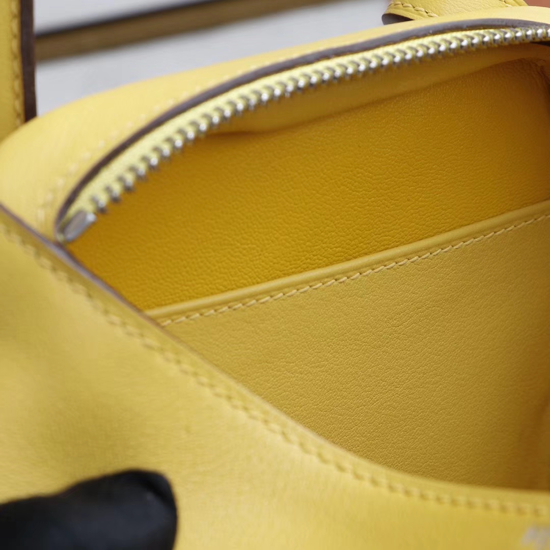 HERMES 9D琥珀黄 2019很热门的颜色 Lindy30CM togo皮 H家老师傅纯手缝蜡线 琳迪包