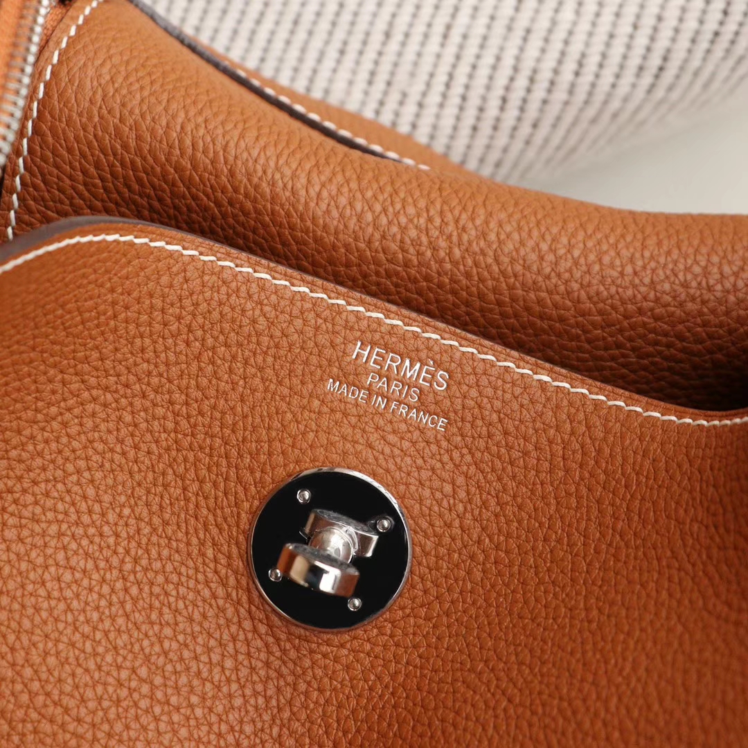HERMES 百搭 CK37 金棕 Lindy26CM togo皮 H家老师傅纯手缝蜡线 琳迪包