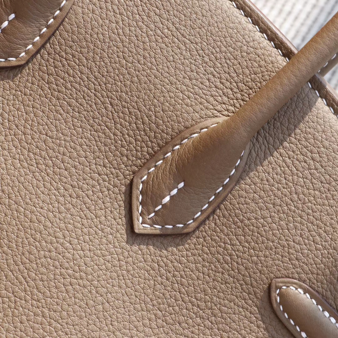 HERMES Birkin25CM Ck18大象灰 铂金包 法国Togo皮 老师傅全手缝 银扣