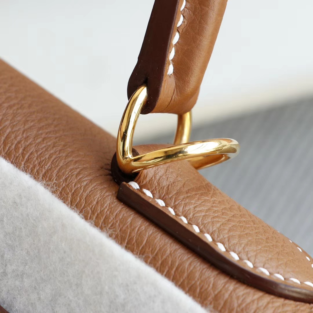 Hermes CK37金棕 内缝 金扣 Kelly28CM 原厂Togo皮 凯丽凯莉包 纯手缝蜡线缝制