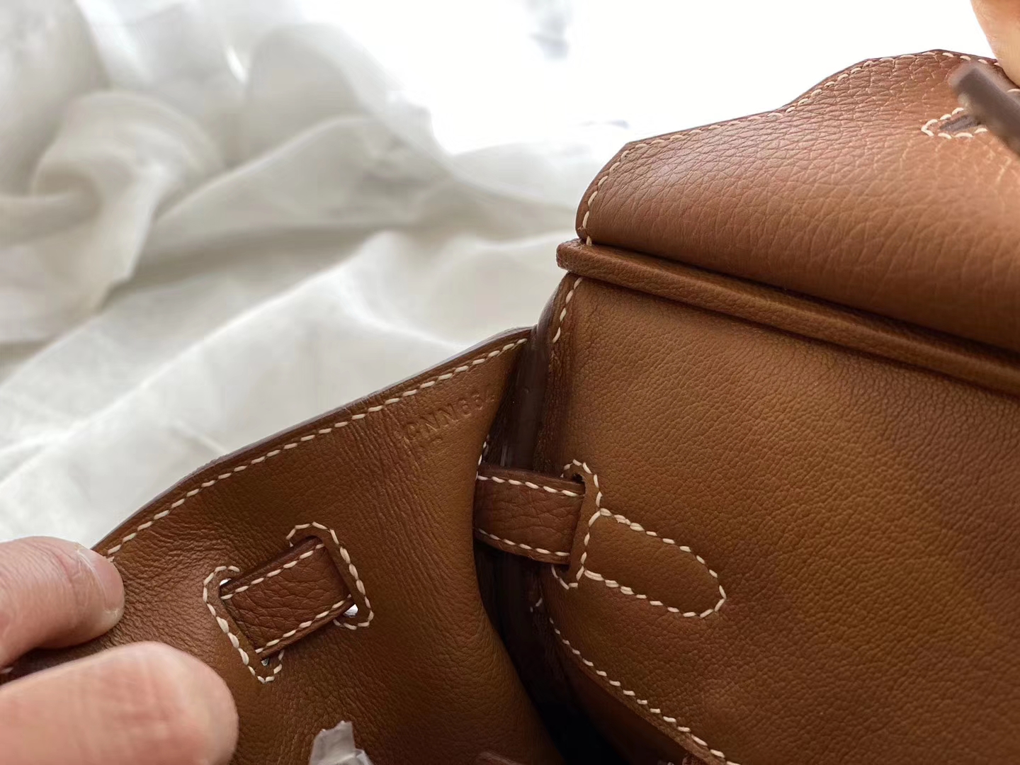 优雅 自信与魅力！ CK37金棕 银扣 birkin25CM 原厂Togo皮 铂金包 纯手缝蜡线缝制工艺