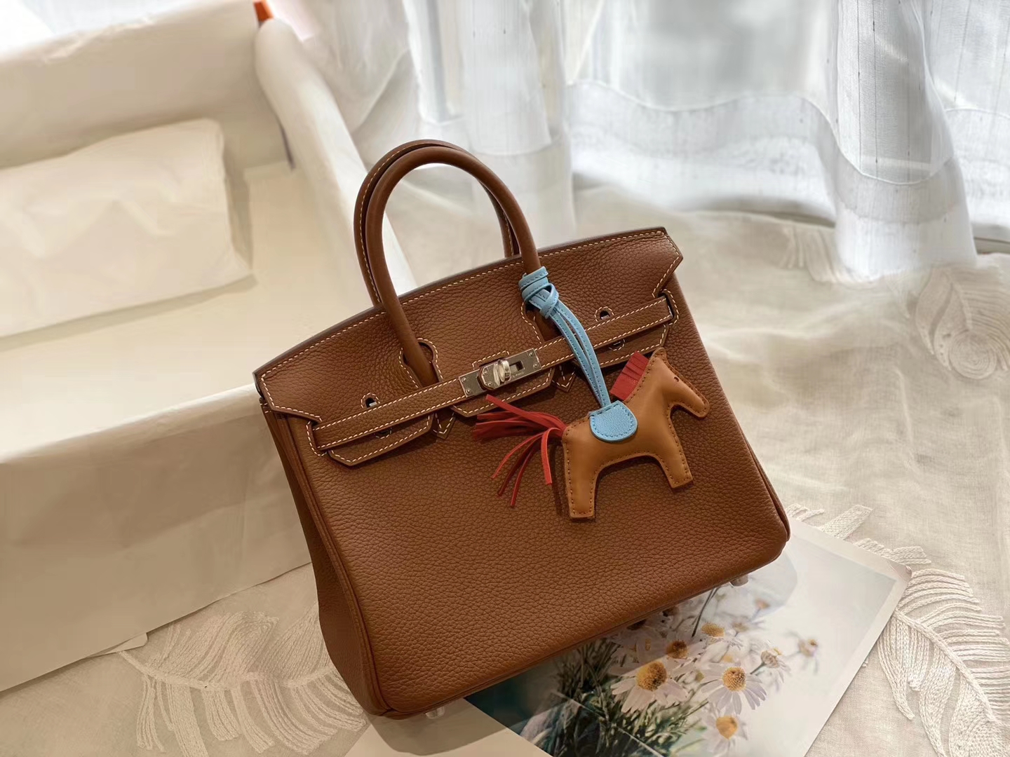 优雅 自信与魅力！ CK37金棕 银扣 birkin25CM 原厂Togo皮 铂金包 纯手缝蜡线缝制工艺