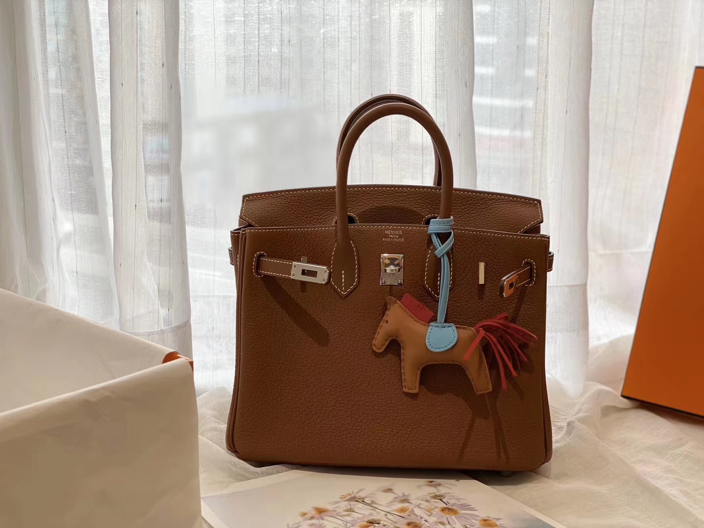 优雅 自信与魅力！ CK37金棕 银扣 birkin25CM 原厂Togo皮 铂金包 纯手缝蜡线缝制工艺