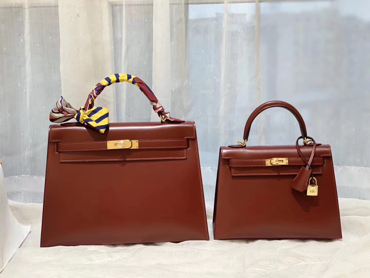 HERMES kelly 25 box皮 酒红 金 气质又自信的酒红