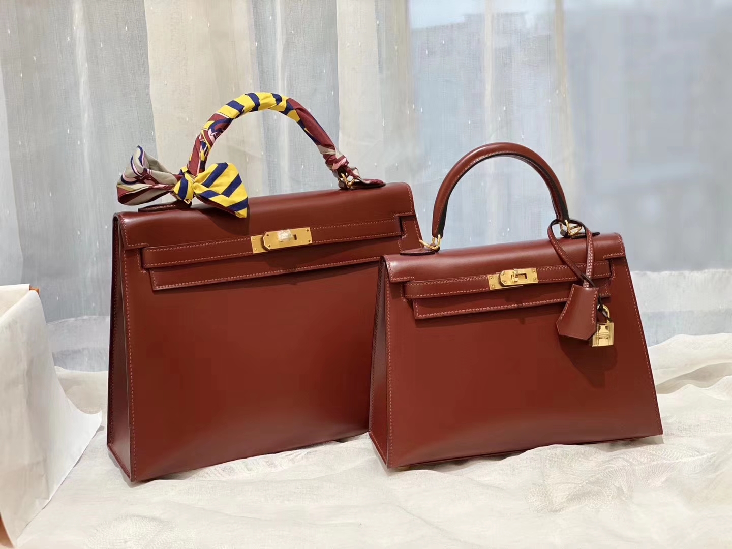 HERMES kelly 25 box皮 酒红 金 气质又自信的酒红