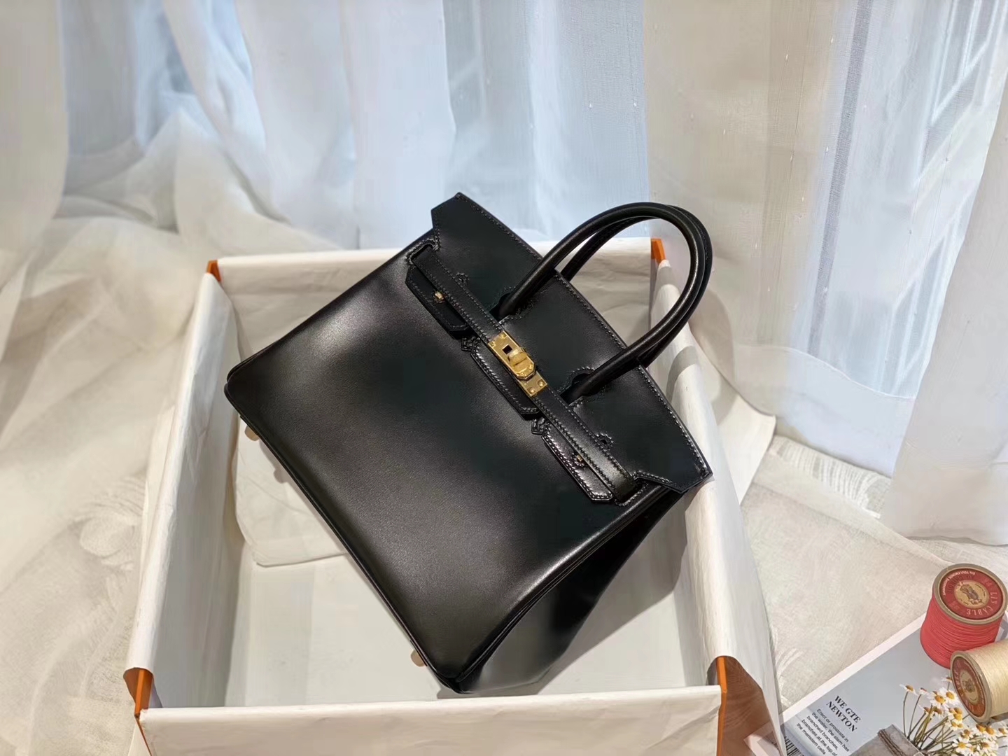 爱马仕 birkin 25 box 黑色 金扣 又Ａ又萌 你爱上了吗