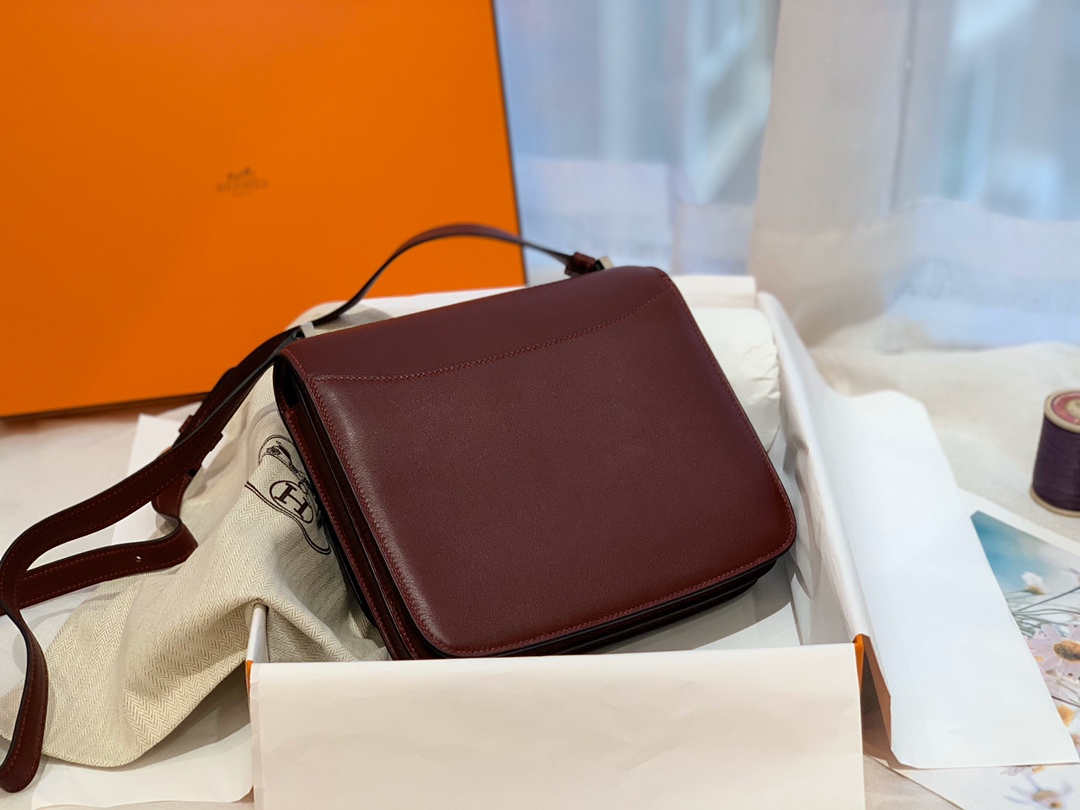 HERMES 走秀新款 2002-20cm swift 57 波尔多酒红 ZP开版 康康升级版 “爱马仕脸” 
