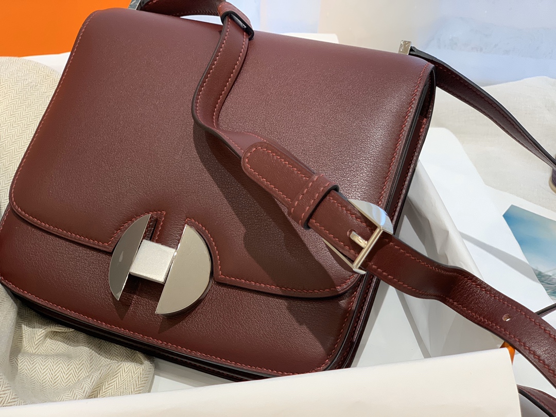 HERMES 走秀新款 2002-20cm swift 57 波尔多酒红 ZP开版 康康升级版 “爱马仕脸” 