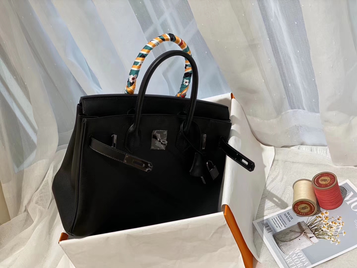 爱马仕 birkin 30 so black 黑色枪扣 搭配黑扣 帅哥美女都能拎的包