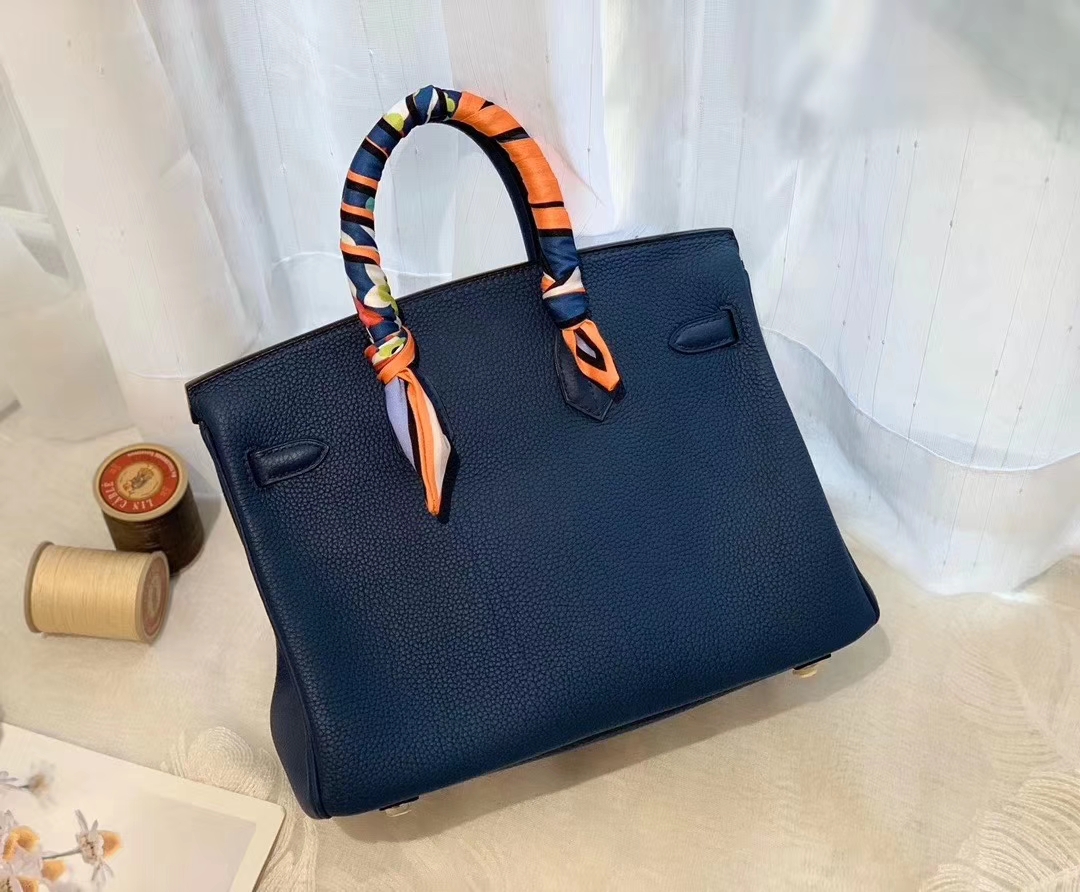  HERMES 竖条 birkin 25 宝石蓝