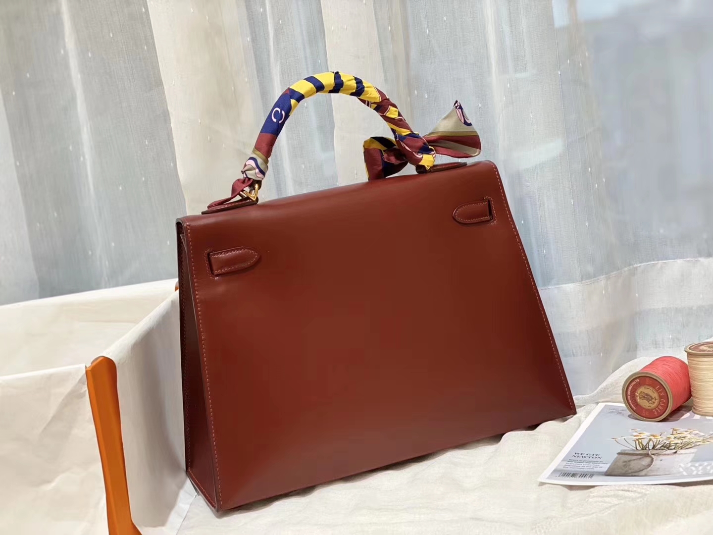 HERMES kelly 32 box皮 酒红 金 自信又热情的酒红
