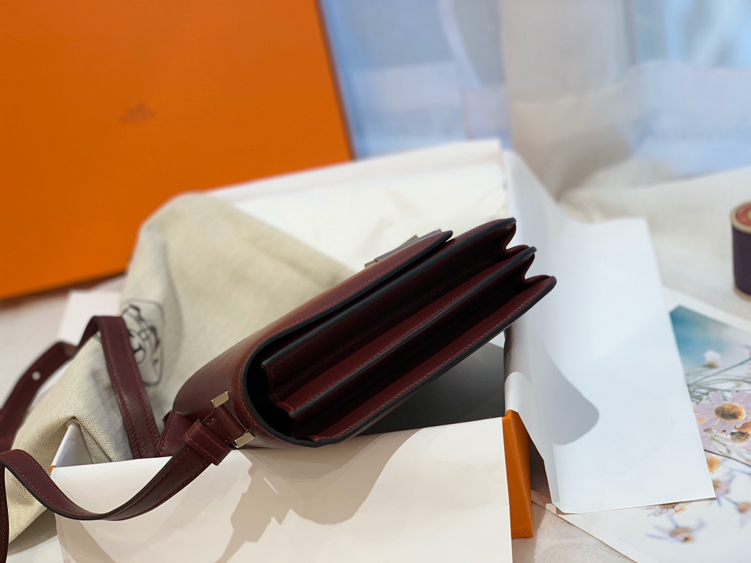 HERMES 走秀新款 2002-20cm swift 57 波尔多酒红 ZP开版 康康升级版 “爱马仕脸” 