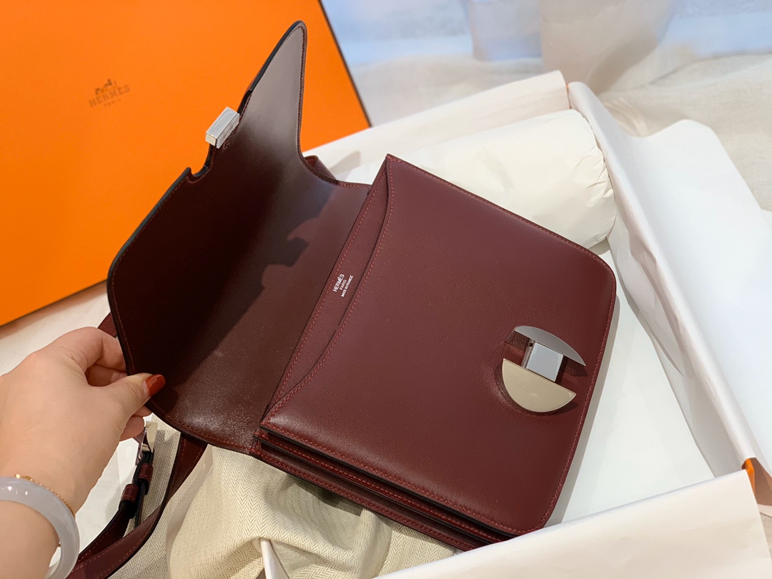 HERMES 走秀新款 2002-20cm swift 57 波尔多酒红 ZP开版 康康升级版 “爱马仕脸” 