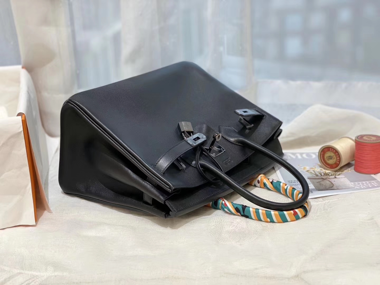 爱马仕 birkin 30 so black 黑色枪扣 搭配黑扣 帅哥美女都能拎的包
