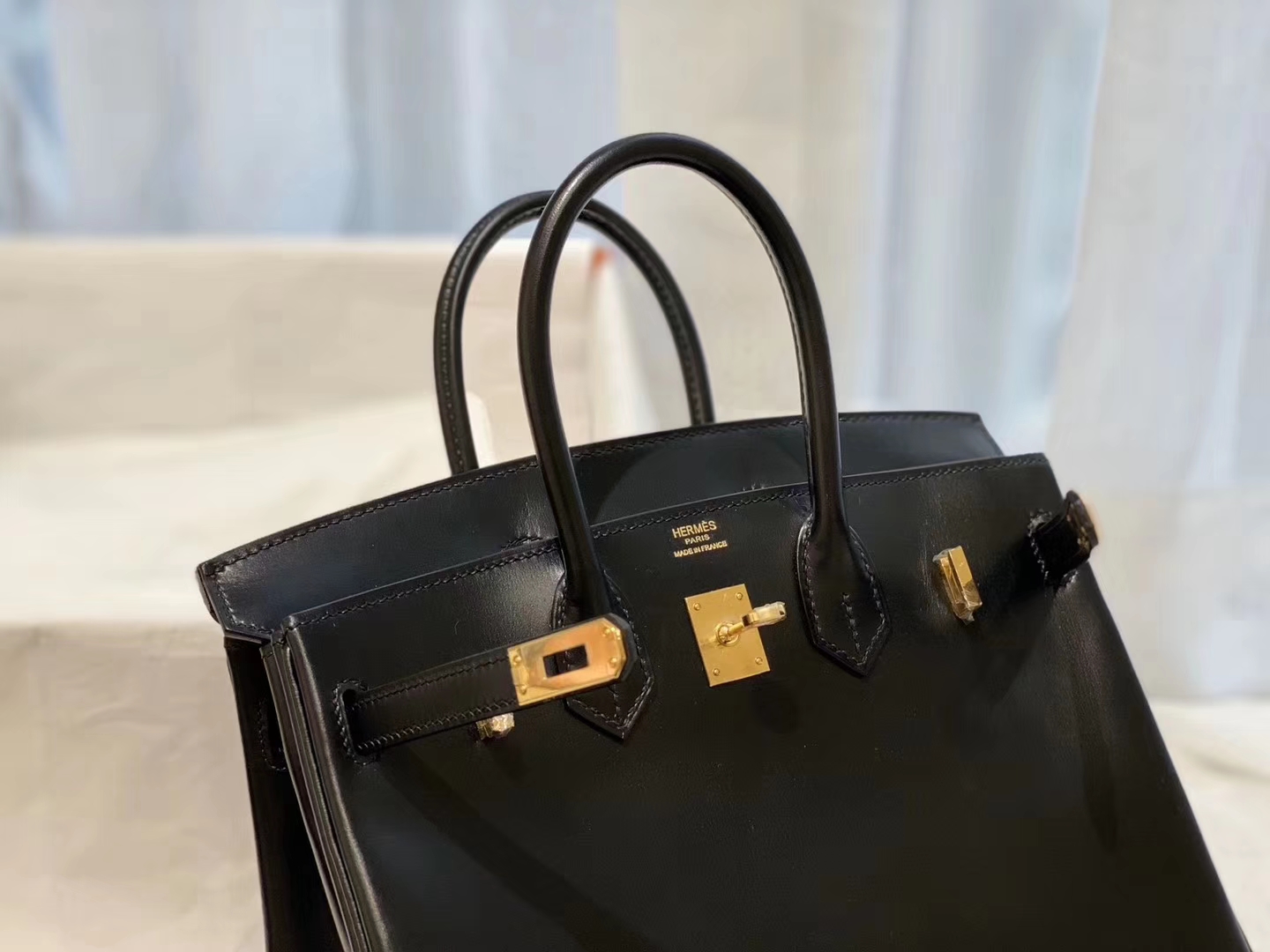 爱马仕 birkin 25 box 黑色 金扣 又Ａ又萌 你爱上了吗