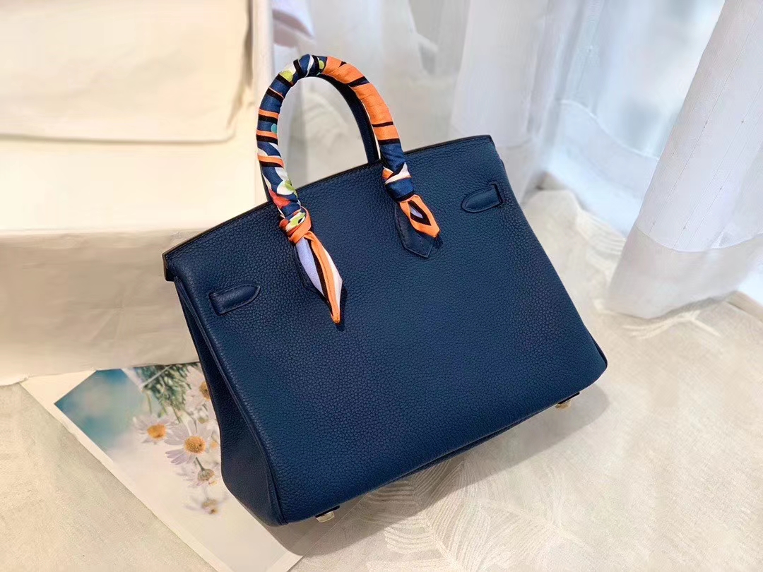  HERMES 竖条 birkin 25 宝石蓝