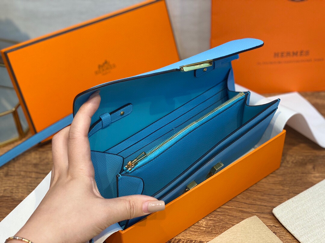 HERMES 爱马仕香港官网 Constance togo 配专柜同款包装 一切给你zp即视感 epsom皮 北方蓝 金扣