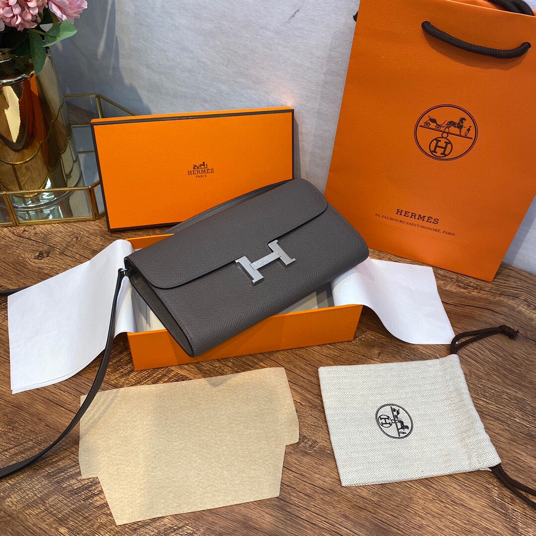 HERMES 爱马仕香港官网 Constance togo 配专柜同款包装 一切给你zp即视感 epsom皮 沥青灰 金扣