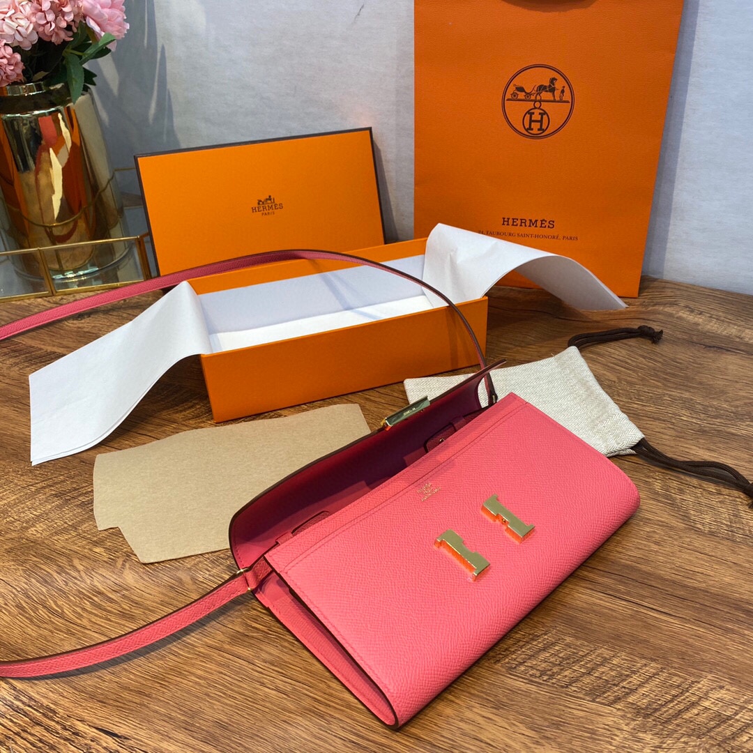 HERMES 爱马仕香港官网 Constance togo 配专柜同款包装 一切给你zp即视感 epsom皮 唇膏粉 金扣