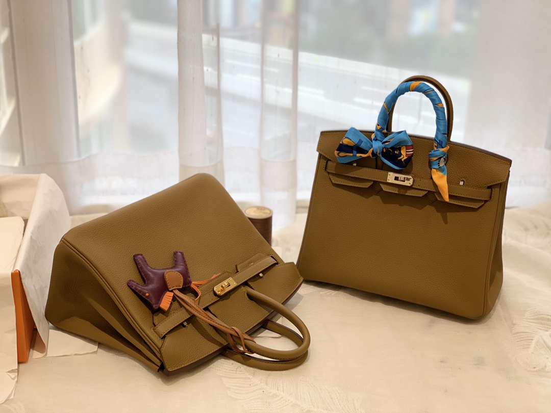 爱马仕女包价格 2020 最新颜色8U 青铜色  25birkin 小牛togo皮