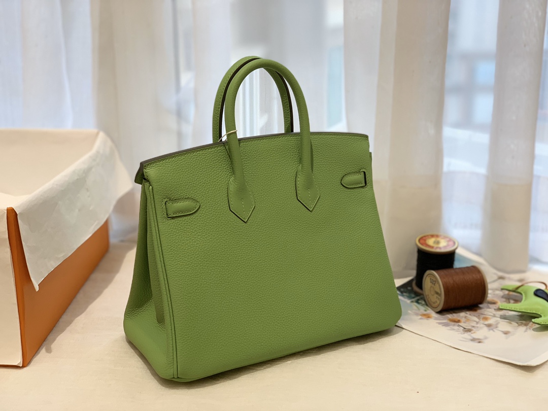 爱马仕Hermes中国官网 新到现货 25birkin togo皮 3i 牛油果 金银扣
